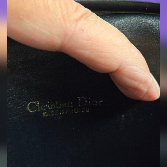 VINTAGE DIOR TROTTER OBLIQUE CANVAS NAVY SHOULDER/ CROSSBODY BAG - Picture 10 of 12